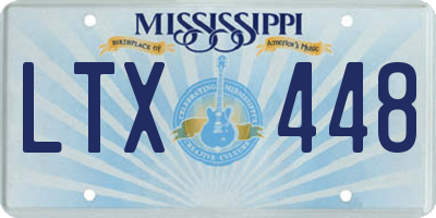 MS license plate LTX448