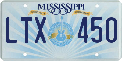 MS license plate LTX450