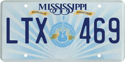 MS license plate LTX469
