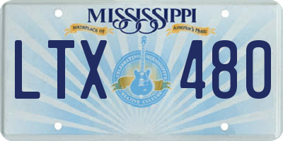 MS license plate LTX480