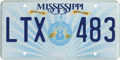 MS license plate LTX483
