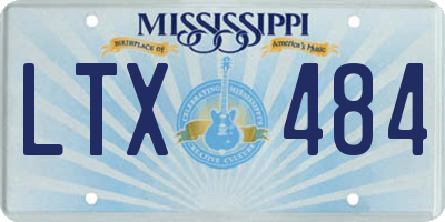 MS license plate LTX484