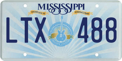 MS license plate LTX488