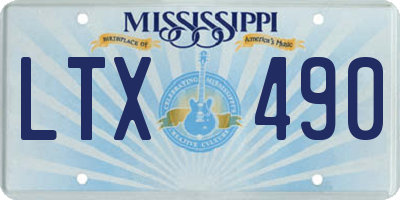 MS license plate LTX490
