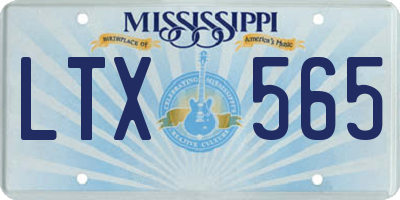 MS license plate LTX565