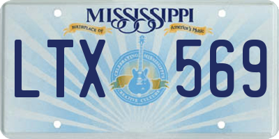 MS license plate LTX569