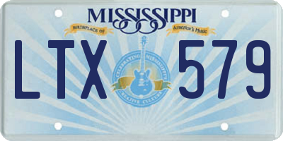 MS license plate LTX579