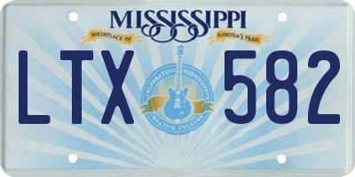 MS license plate LTX582