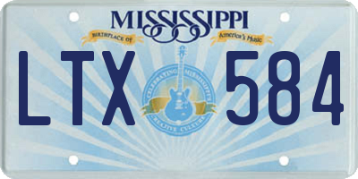 MS license plate LTX584