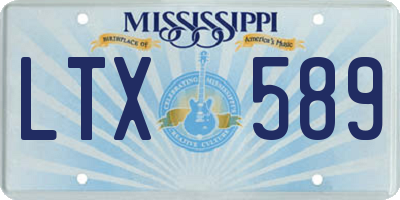 MS license plate LTX589