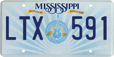 MS license plate LTX591