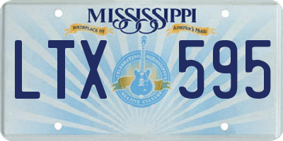 MS license plate LTX595
