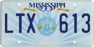 MS license plate LTX613