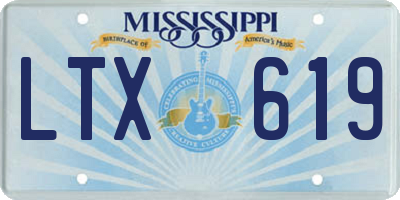 MS license plate LTX619