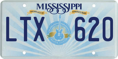 MS license plate LTX620