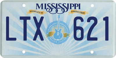 MS license plate LTX621