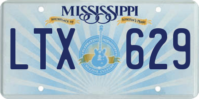 MS license plate LTX629