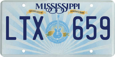 MS license plate LTX659