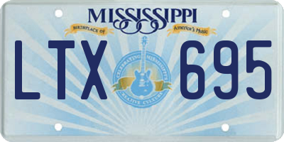 MS license plate LTX695