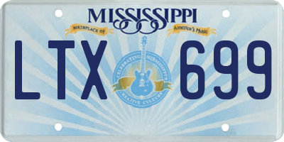 MS license plate LTX699
