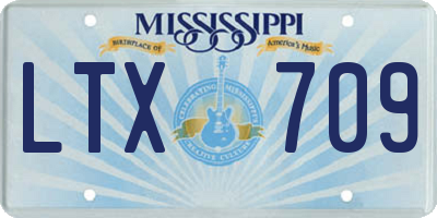 MS license plate LTX709