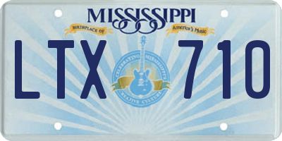 MS license plate LTX710
