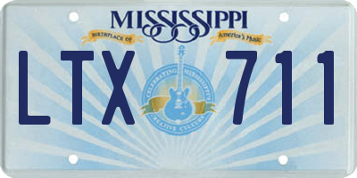 MS license plate LTX711