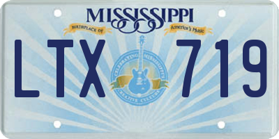 MS license plate LTX719