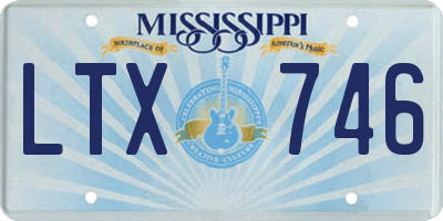 MS license plate LTX746