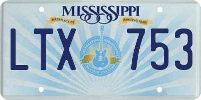 MS license plate LTX753