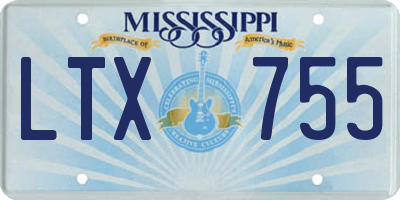 MS license plate LTX755
