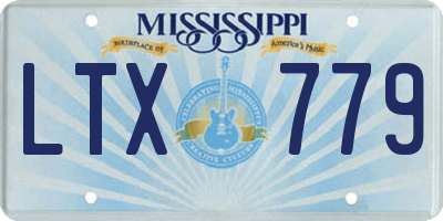 MS license plate LTX779