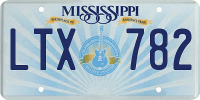 MS license plate LTX782