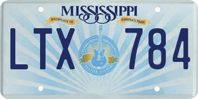 MS license plate LTX784