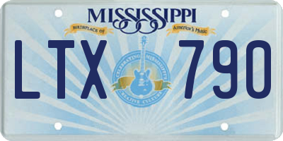 MS license plate LTX790