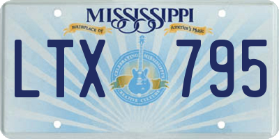 MS license plate LTX795
