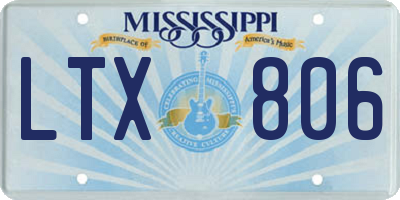 MS license plate LTX806