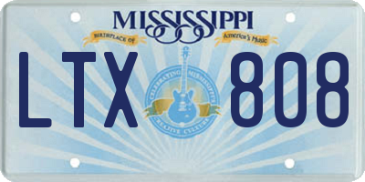 MS license plate LTX808