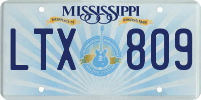 MS license plate LTX809