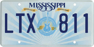 MS license plate LTX811