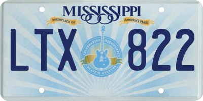 MS license plate LTX822