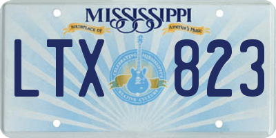 MS license plate LTX823