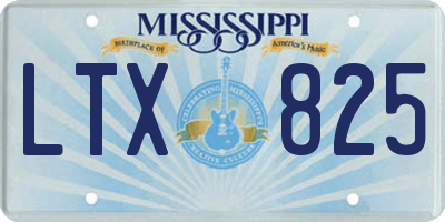 MS license plate LTX825