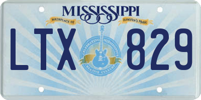 MS license plate LTX829
