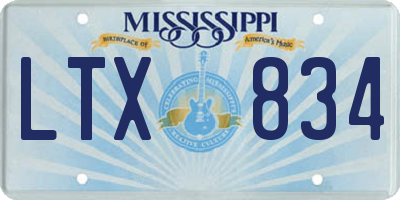 MS license plate LTX834
