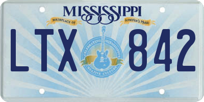 MS license plate LTX842