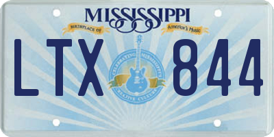MS license plate LTX844