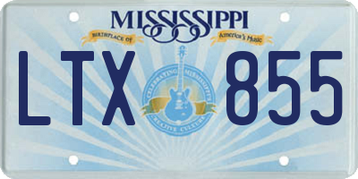 MS license plate LTX855