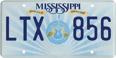 MS license plate LTX856
