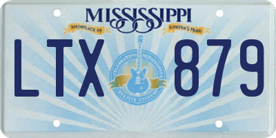 MS license plate LTX879